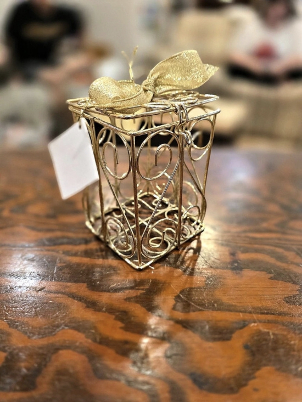 Gold Wire Decorative Gift Basket